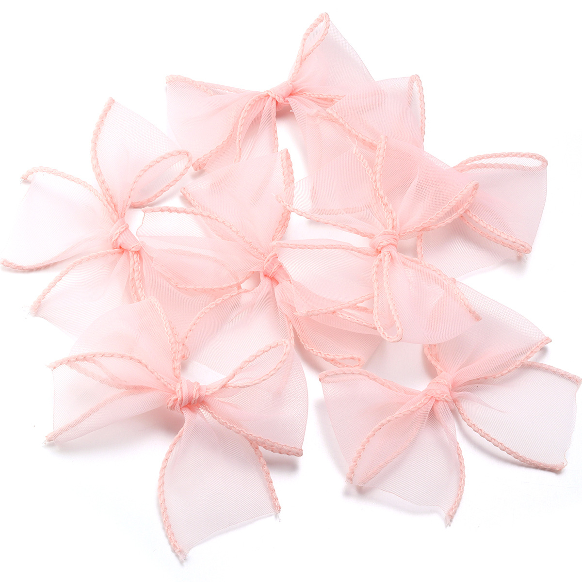 Picture of Fishtail Yarn Hand Tie Bow Hairpin Semi-finished Mesh Yarn Ribbon Bow Jewelry Hair Accessories Clothing Shoes and Hats Accessories