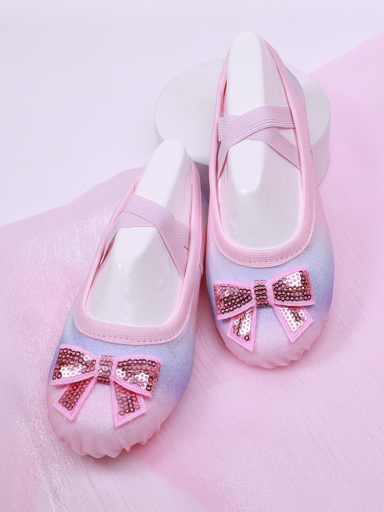 Girls' dance shoes soft-soled exercise shoes Children's Ballet Shoes Baby dancing shoes cute stage performance cat claw shoes