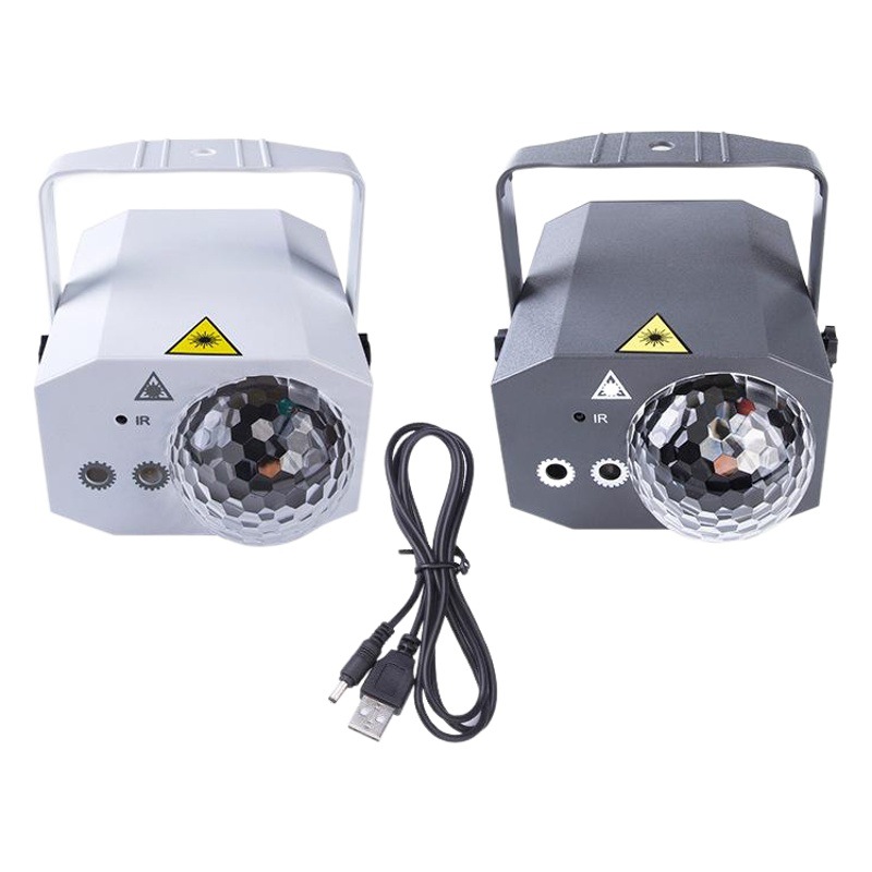 Cross-Border Stage Light Colorful Voice-Activated Rotating Bar Ktv Atmosphere Light Led Magic Ball Light Laser Light Laser Light
