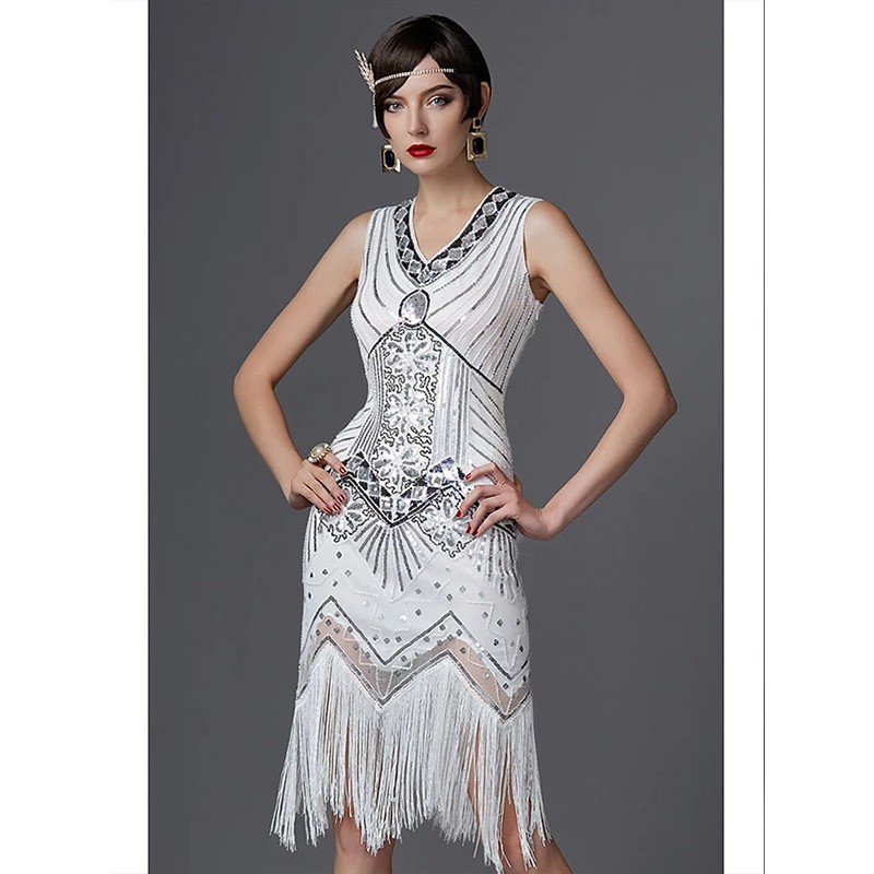Picture of Gatsby Evening Dress Banquet Dress Tassel 1920 Vintage Sequins dress Amazon plus size Women's Dresses
