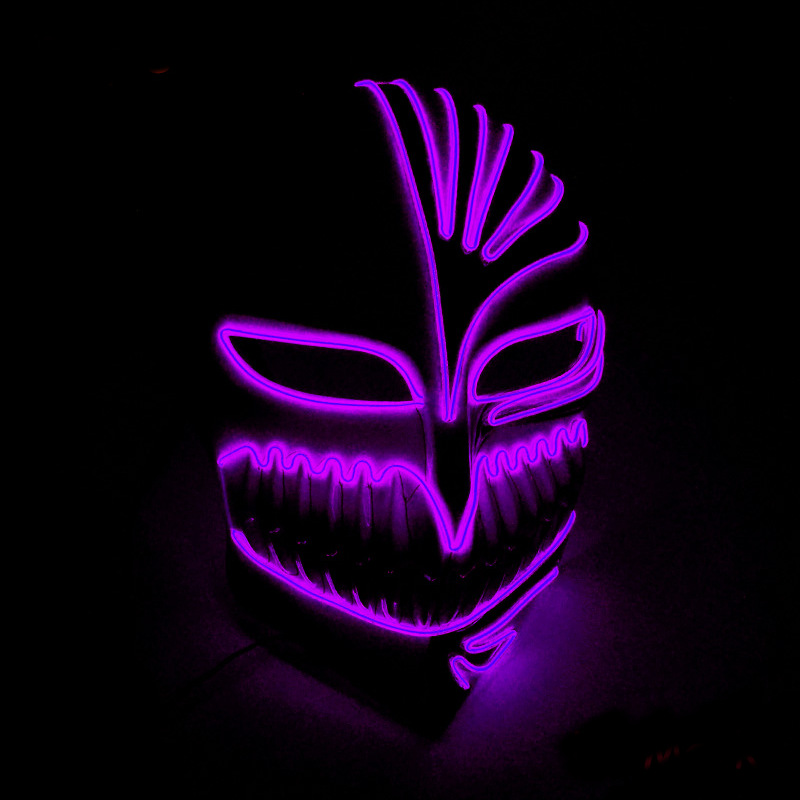 Picture of Halloween Masquerade Luminous Mask Bar Party Death Cold Light Mask El Cold Light Luminous Mask