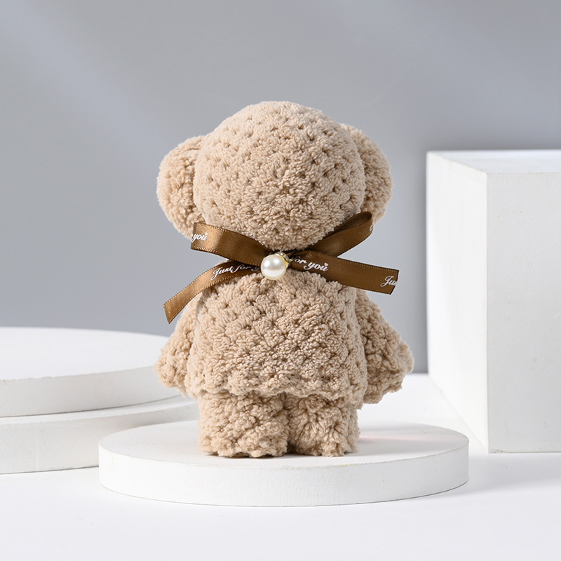 Picture of Bear Towel Wedding Accompanying Gift Big Happy Shop Small Square Towel Bridesmaid Return Gift Wedding Coral Fleece Towel