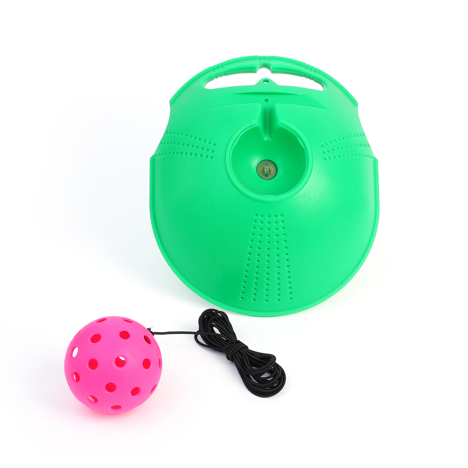 Picture of Pick ball trainer training base 40 holes high elastic plastic hole ball beginners practice Pickleball