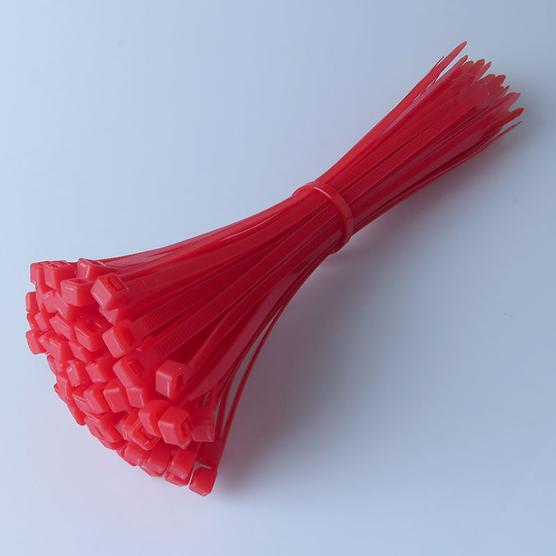 Picture of Factory Wholesale Self-Locking Nylon Cable Ties 4*200 Cable Ties 100 Pieces Per Pack Black and White Red Yellow Blue Green Orange Purple Pink
