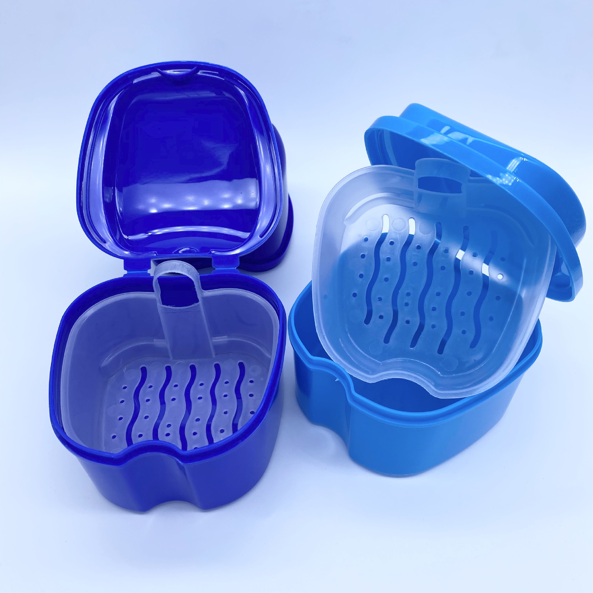 Full mouth denture storage box denture box denture storage box tooth storage box cleaning with strainer orthodontic wax denture brush