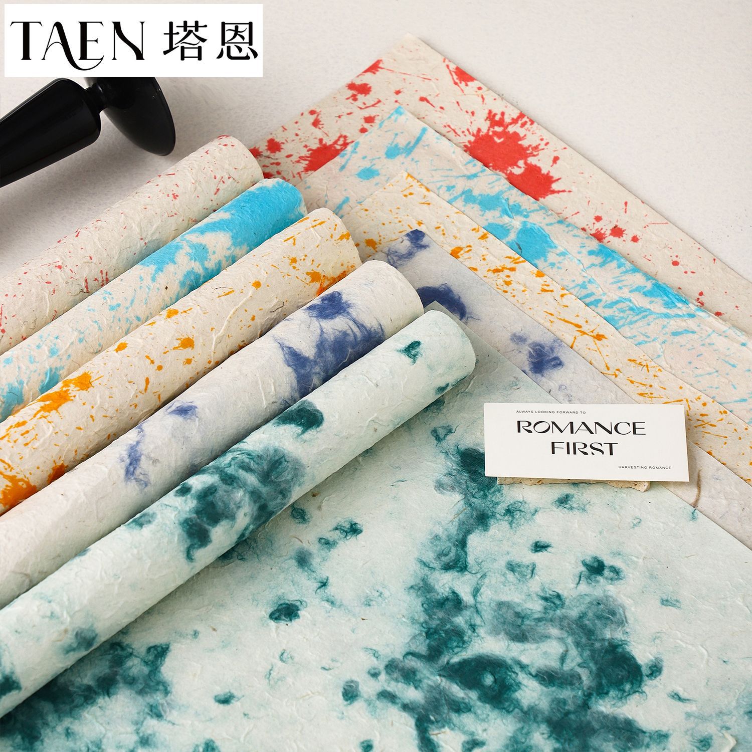 New Tie-dyed Dongba Paper Handmade Texture Flower Wrapping Paper Thickened Handmade Flower Wrapping Paper Material Wholesale
