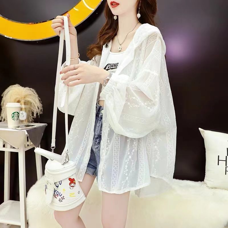 Picture of Summer Anti-Uv Sun Protection Clothing, Women's Sun Protection Clothing, Super Fairy Style Cardigan, Thin Lace Hollow Jacket, Air-Conditioning Shirt