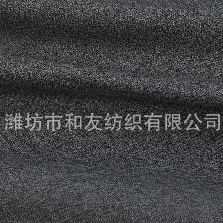 Picture of Polyester-Viscose Yarn-Dyed Stretch Fabric 32/2*32/2+40D Autumn and Winter Gray T/Rs Yarn-Dyed Stretch Pants Material