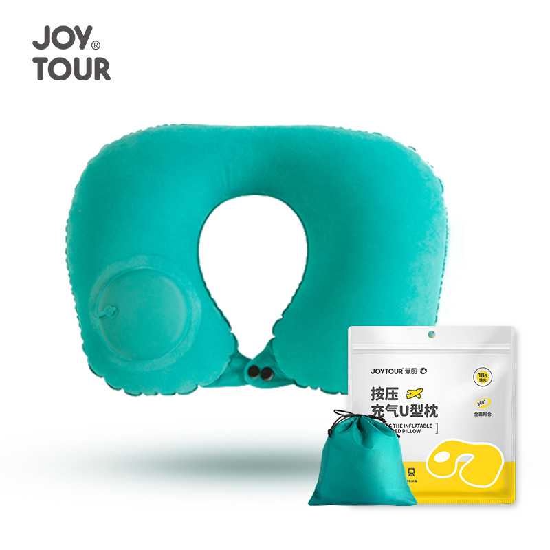 Picture of Neck U-shaped Pillow Inflatable U-shaped Pillow Women's Cervical Pillow Travel Portable Manual Pressing Inflatable Pillow Aircraft Pillow
