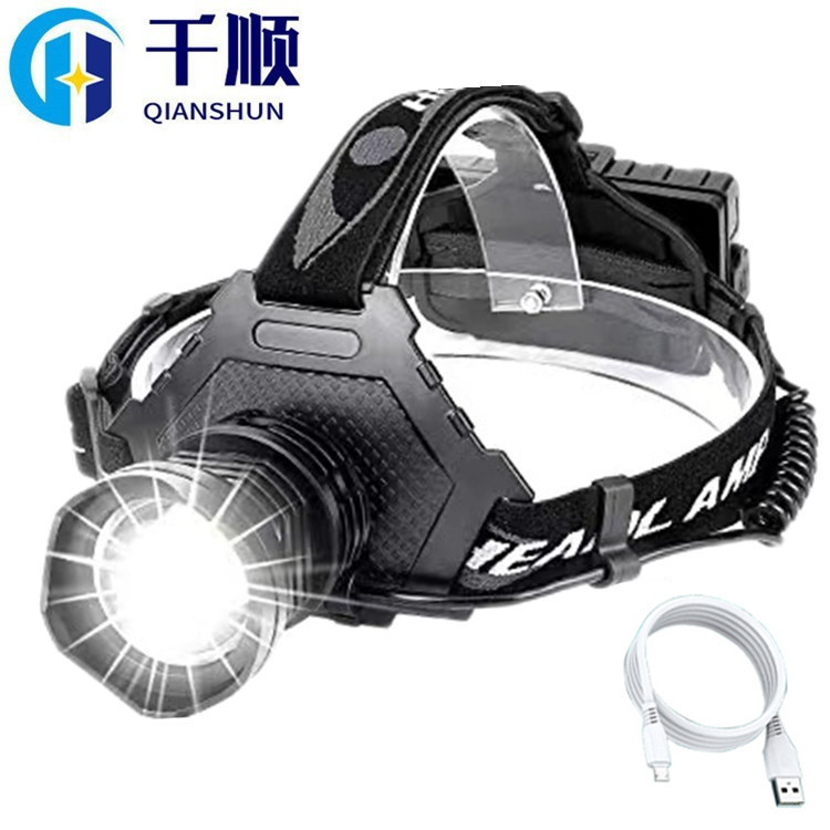 Mobile phone charging P50 highlight headlight LED high power USB headlight telescopic focusing miner's lamp fishing headlight