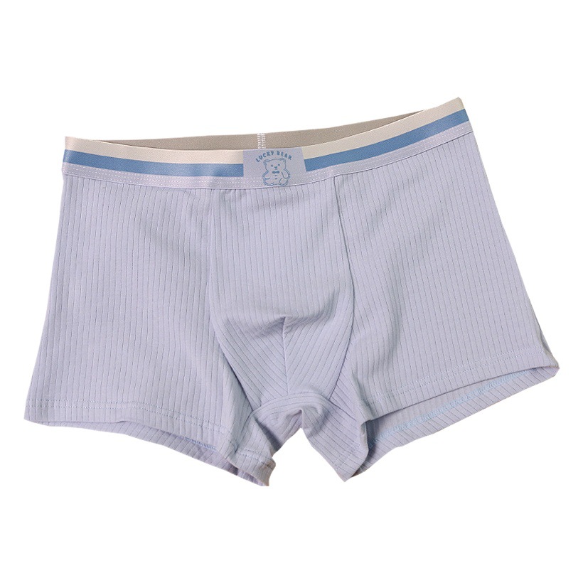 Sweet Cool Style Men's Underwear Pure Cotton Sporty Bear Belt Boxers Striped Simple Comfortable Breathable Pants