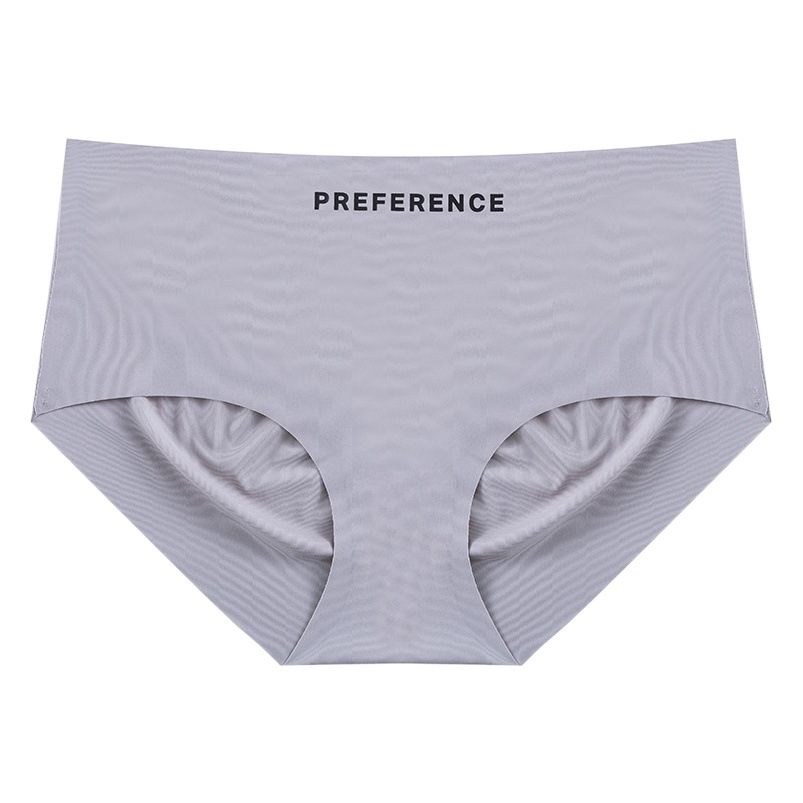 Ice silk underwear women's thin seamless silky milk silk low waist women's simple sports pure cotton breathable briefs