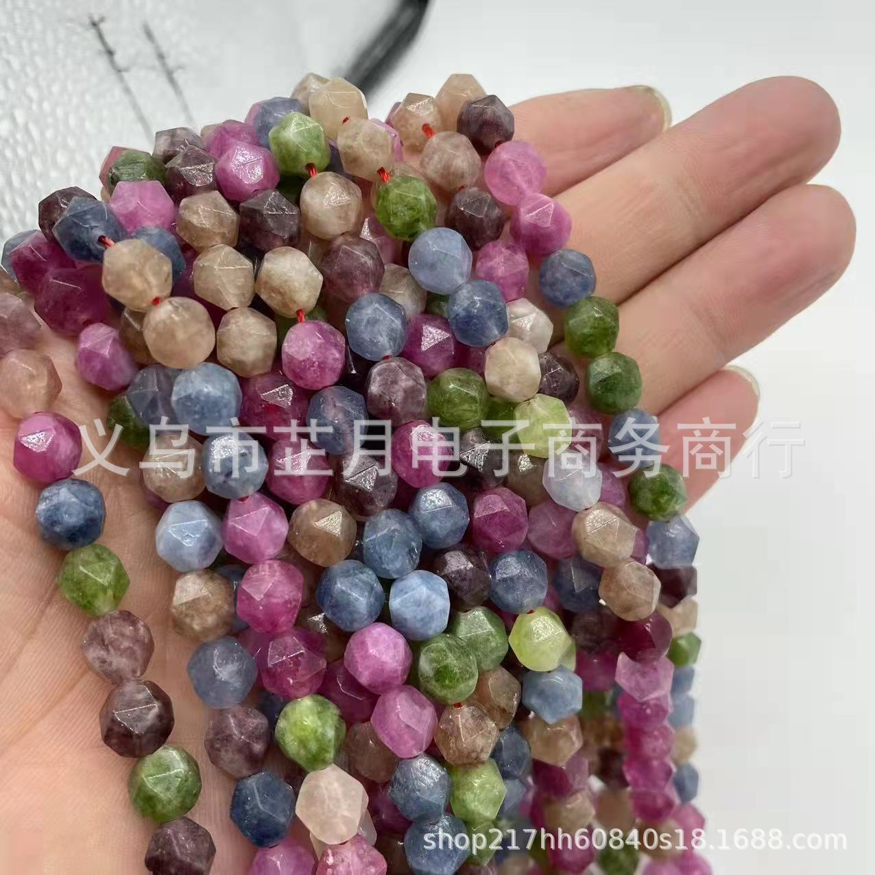Picture of Factory direct new variety of natural stone diamond cut diy handmade loose beads bracelet jewelry accessories materials