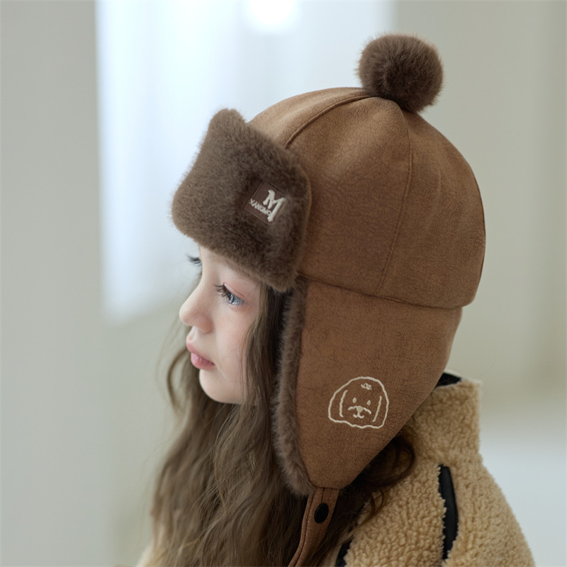 Korean children's hat autumn and winter Lei Feng hat ear protection hat plush landlord hat thickened boys and girls windproof northeast hat