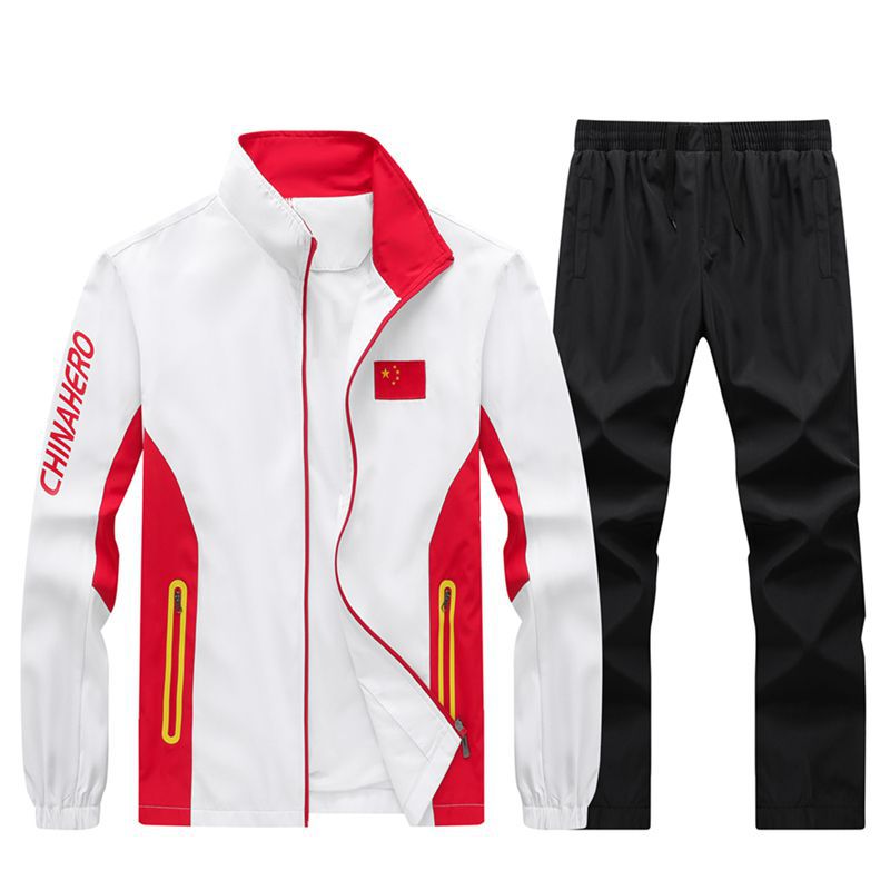 Spring and Autumn New Sports suit Male and Female Sports Students Coaching Clothes Student Class Clothes Sports Meeting Dress Printing Customization