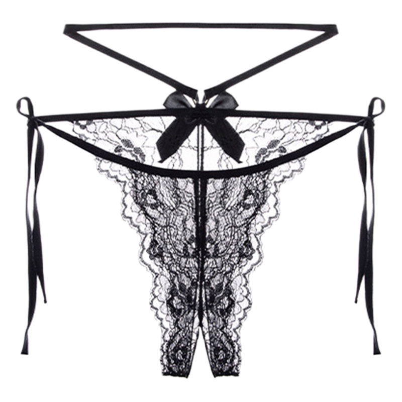 Sexy Underwear plus size Women's Sexy Lace Open Crotch Strap plus size Free Bow Strap Perspective Lace 5109