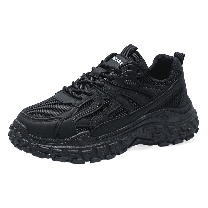 Spring New breathable mesh sports shoes men's Korean-style fashionable all-Match platform non-slip casual running daddy shoes