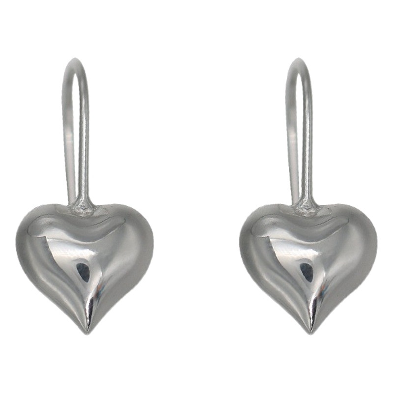 High-grade Love Earrings Women's Cold Style 2023 New Fashionable Peach Heart Earrings Niche Unique Design Earrings for Summer