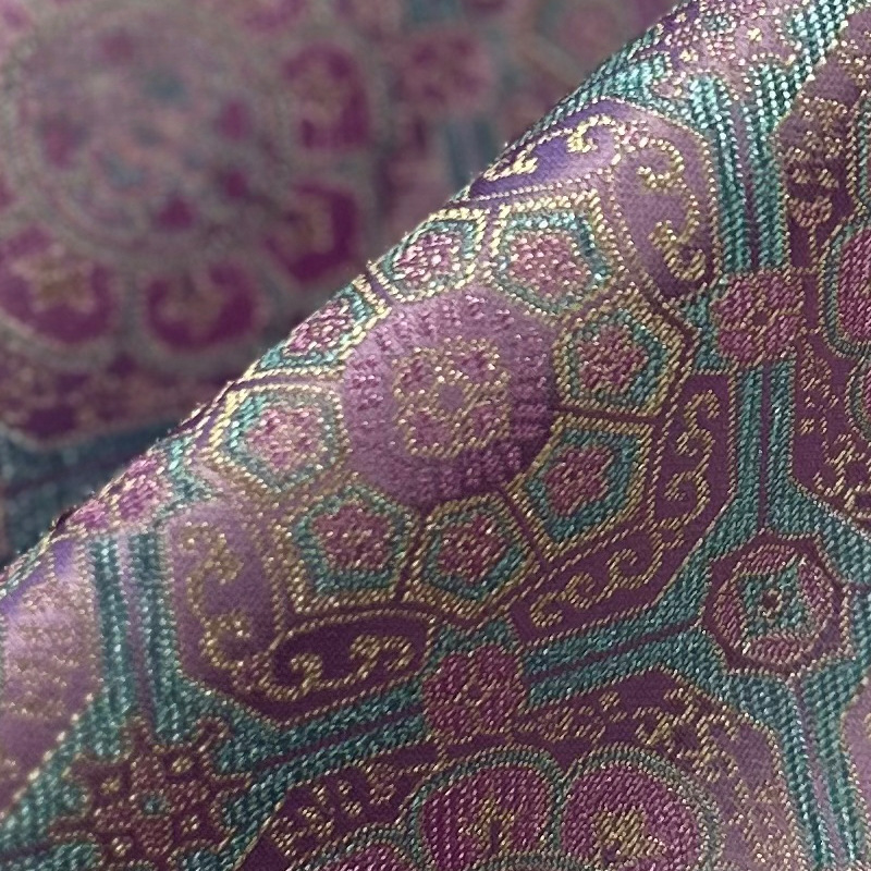 Picture of Pink Blue Small Baoxinghua New Brocade Imitation Song Brocade Fabric New Chinese Style National Style Brocade Vest Jacket Fabric