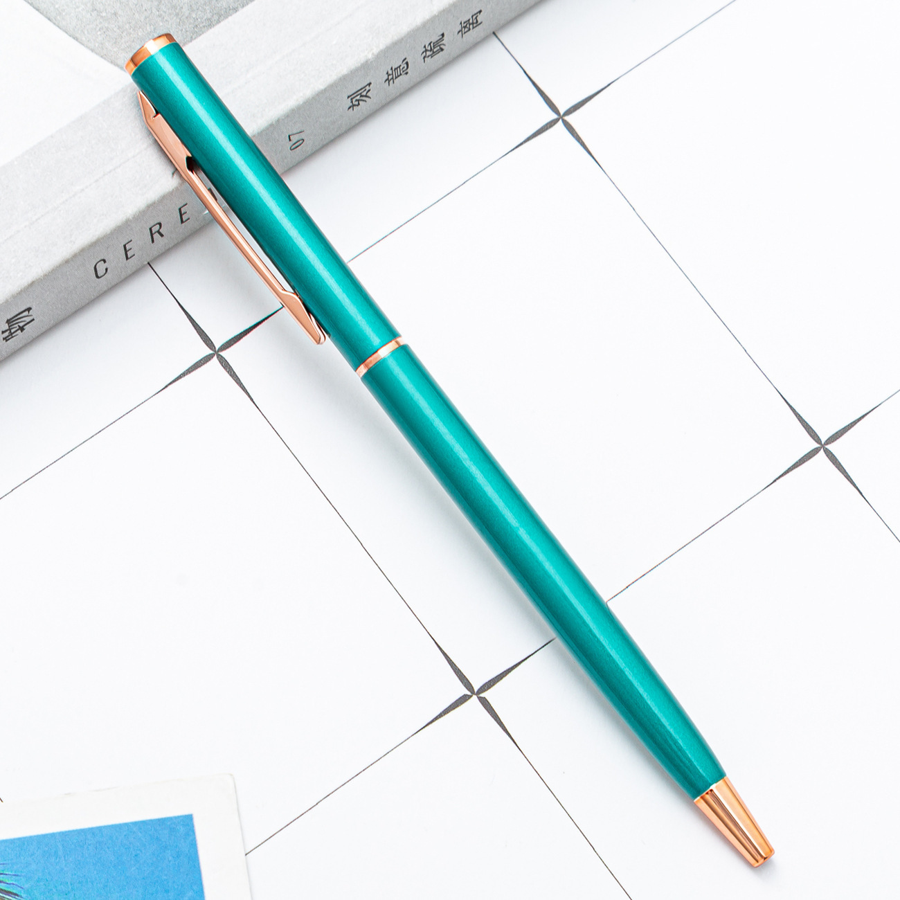 Picture of Metal pen flat head Gao Shi pen spot multicolored pen wholesale business advertising pen printing LOGO small Gao Shi ballpoint pen