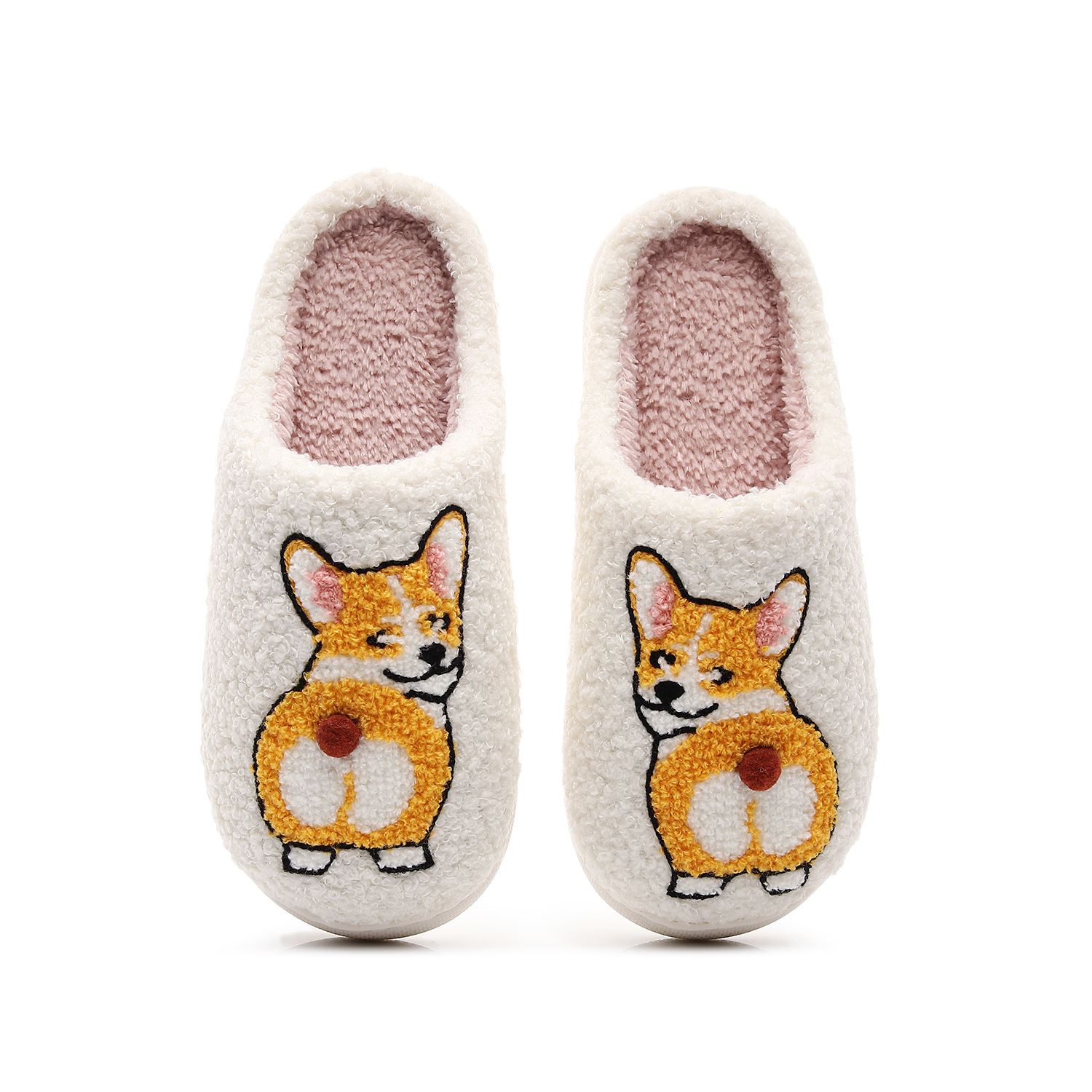 Cross-border pet dog corgi cotton slippers lovers home warm padded wool slippers manufacturers in stock wholesale generation