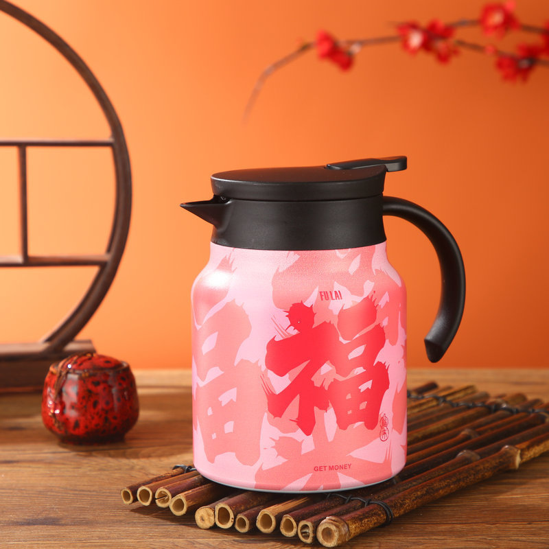 Picture of New super large capacity 316 stainless steel stewed teapot smart household pot handle insulation pot gift pot