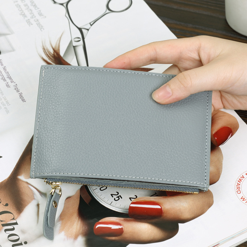Picture of Vintage All-match Wallet Women's 2024 New First Layer Cowhide Card Holder Two-in-one Thin Multi-card Zipper ID Holder