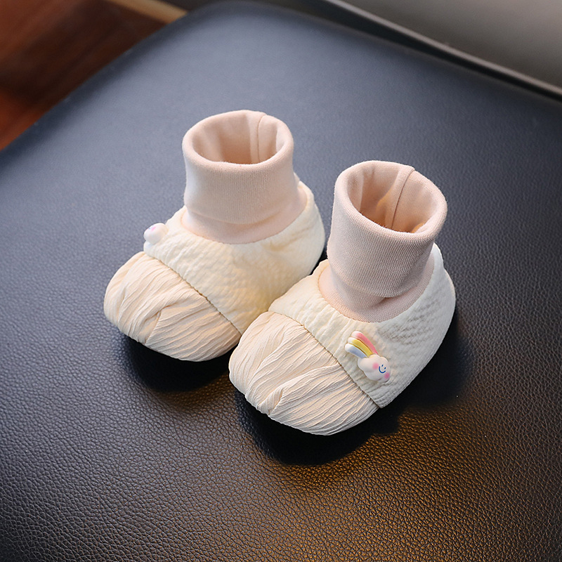 Baby Socks and Shoes Spring & Fall Thin Baby Cartoon Toddler Shoes Newborn 0-6-8 Years Old Soft Bottom Non-Falling Socks