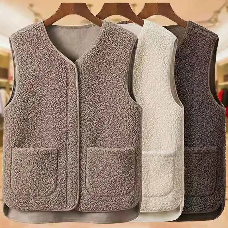 Lamb Wool Vest Women's Fur One-piece Outer Wearing 2023 Autumn and Winter New Stylish Fashionable Vest Outer Wearing