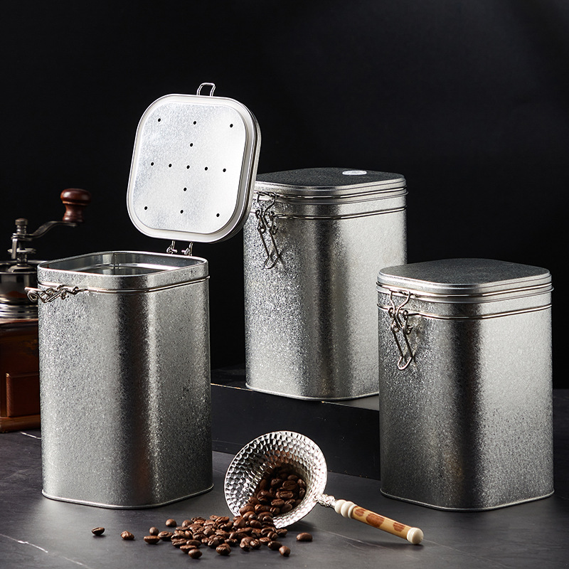 Coffee packaging high-grade tea iron can packaging antler and Salvia miltiorrhiza dry goods Poria Ganoderma lucidum seahorse sealed storage tank
