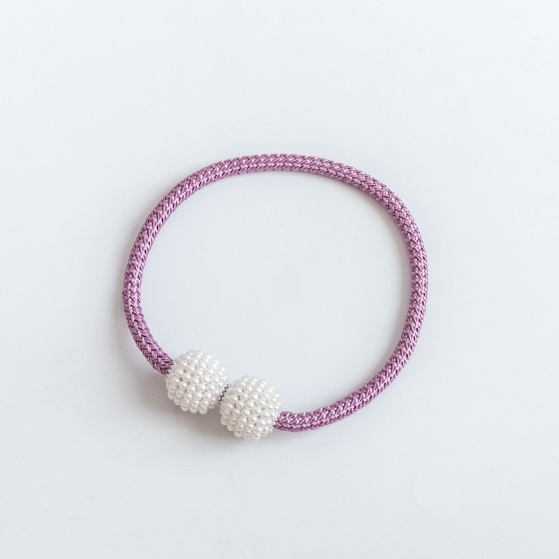 Picture of Curtain Tiebacks Wholesale Cross-Border No-Drill Large Pearl Magnetic Curtain Tiebacks Curtain Buckle Straps Curtain Accessories