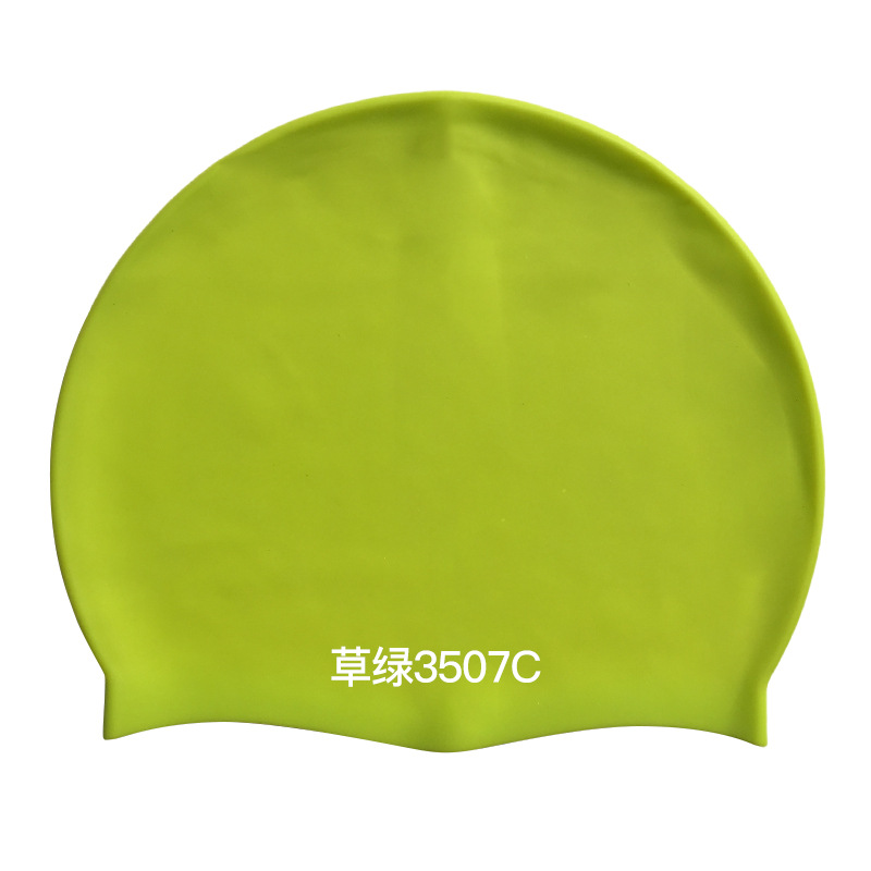 Picture of 2025 Silicone Swimming Cap Wholesale Solid Color Waterproof Diving Cap Plus No Head Swimming Cap Adult Swimming Equipment