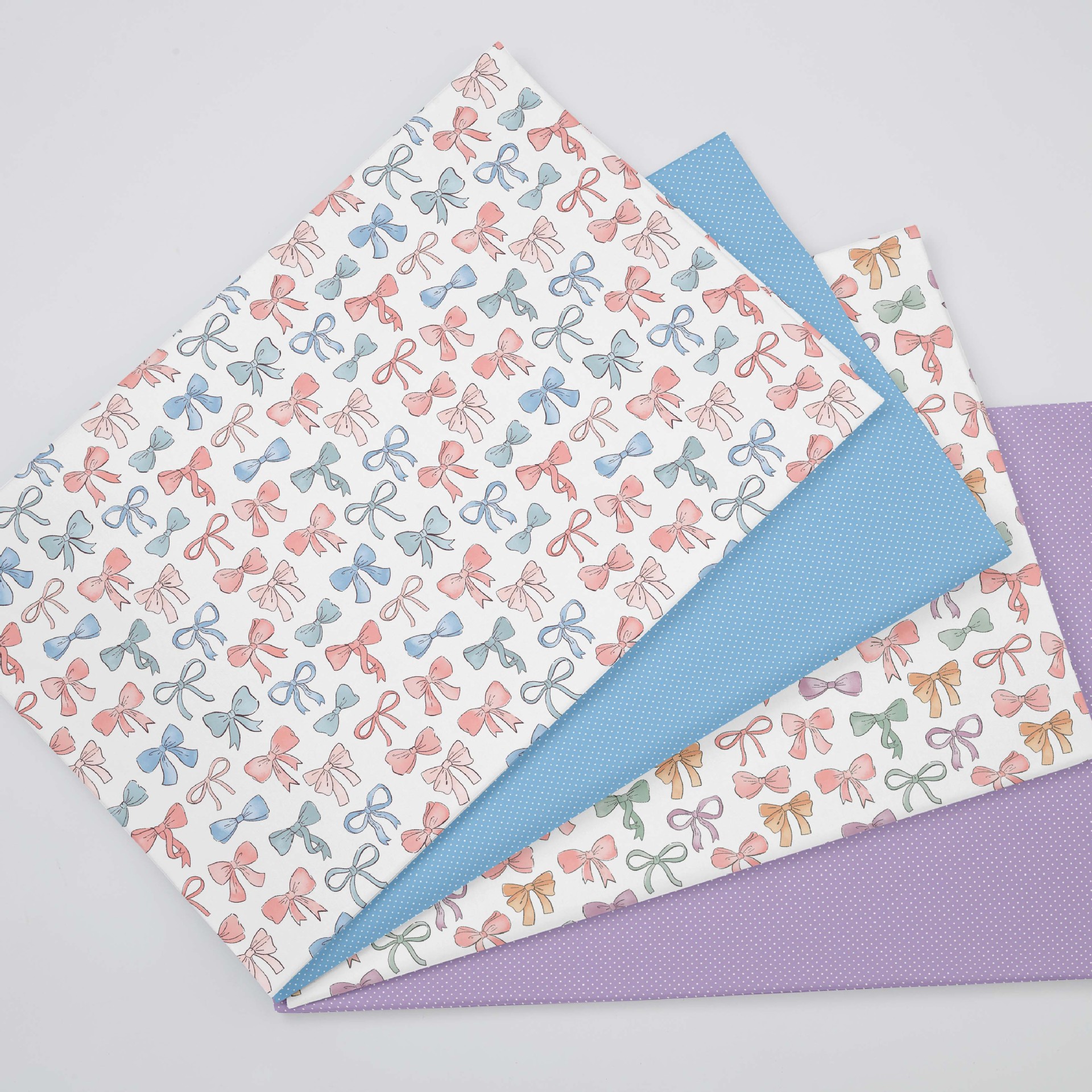 Wholesale Supply 133*72 Twill Printed Fabric, Bow Cartoon Printed 40-Count Cotton Fabric, 1.6m Width