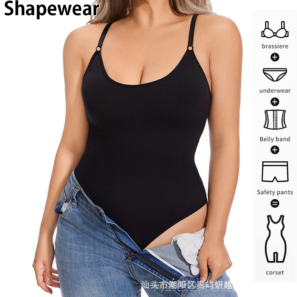 Foreign Trade Shapewear Seamless One-Piece Body Shaping Underwear Thong Style European and American Yoga Shapewear with Seamless Design