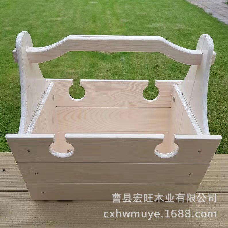 Picture of Cross-border new popular wooden folding table wooden portable blue outdoor multi-functional wine multi-purpose folding table