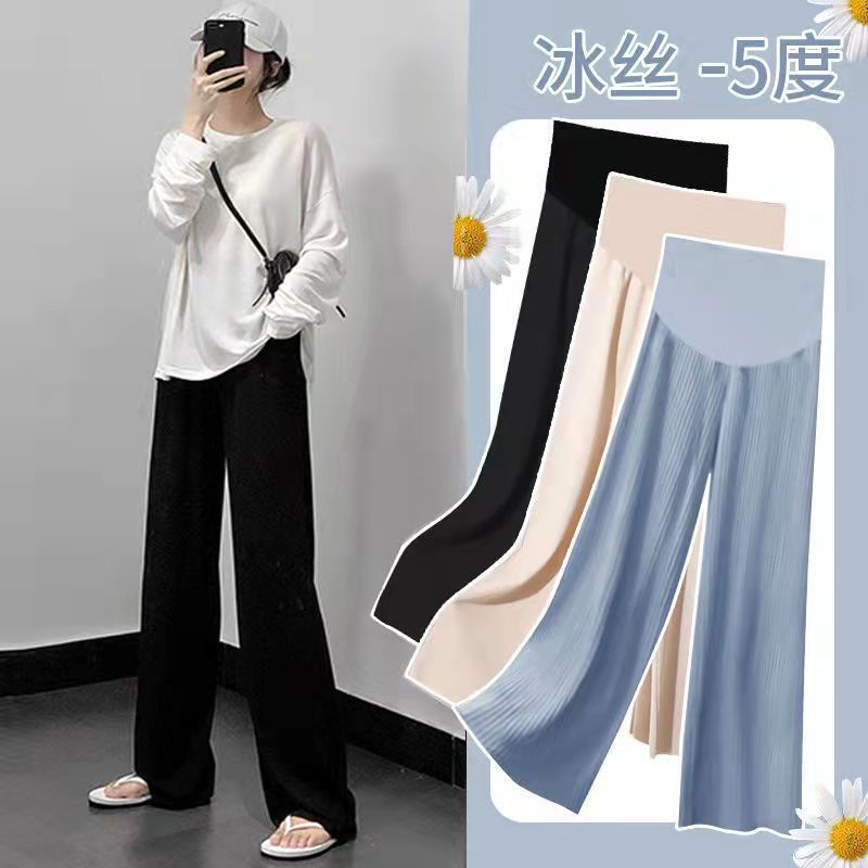 Picture of Pregnant Women's Pants Summer Thin Wide-leg Pants Leggings Cold Autumn Pants Elastic Spring and Autumn Thick Pregnant