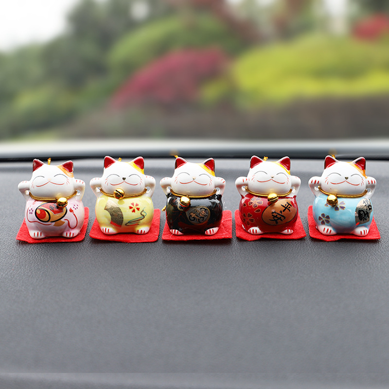 Picture of Small Car Ornaments Car Decoration Car Interior Decoration Doll Cute Creative Safe Car Supplies Lucky Cat