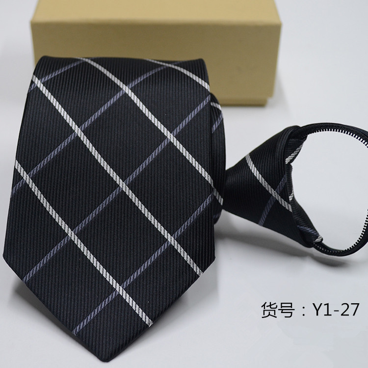 Picture of Men's Easy-To-Pull Casual Zipper Tie New Korean Style Professional Formal Wear Convenient Lazy Tie Ready for Sale