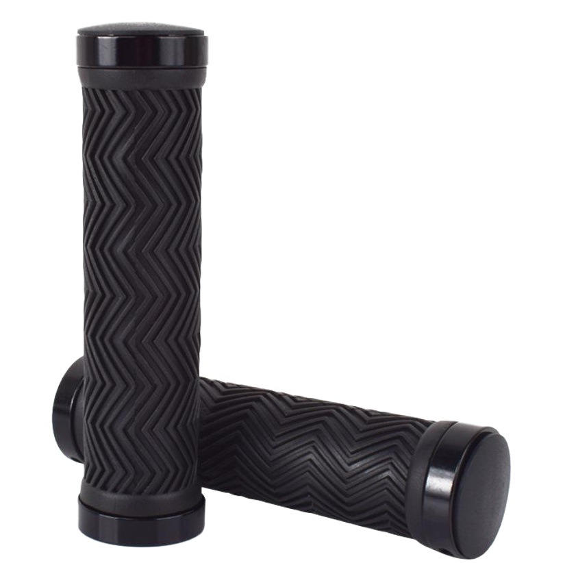 High-grade Bicycle Handle Cover Rubber Mountain Bike Handgrip Cover Aluminum Alloy Double Lock Anti-slip Super Soft Riding Equipment