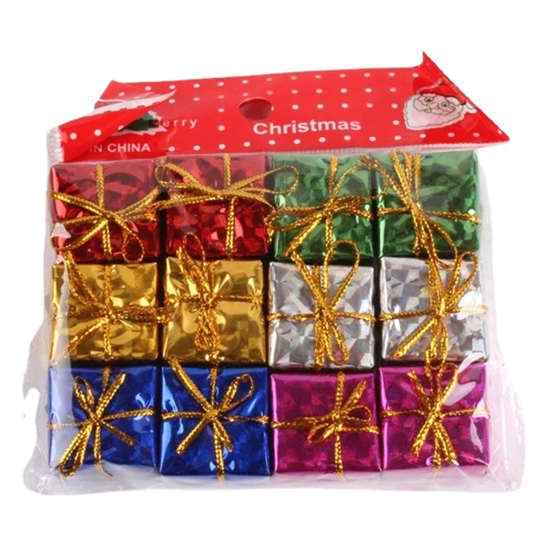 Christmas decoration mini gift bag 3cm-10cm foam gift bag scene small ornaments Christmas tree ornaments accessories