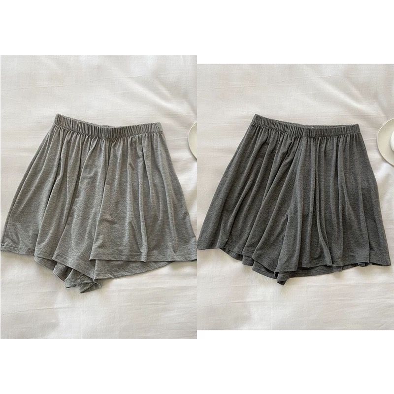 Picture of Modal Cotton Women's Shorts Spring and Summer Sports Leisure Home Fart Curtain Loose Outer Wear High Waist Wide Leg Pajama Pants Thin
