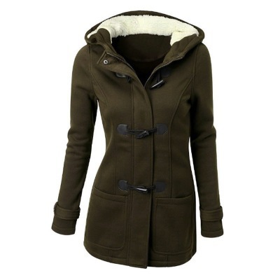 Picture of 2024 AliExpress Amazon Hooded Cotton Classic Corner Leather Buckle Coat Jacket Cotton Coat Autumn and Winter