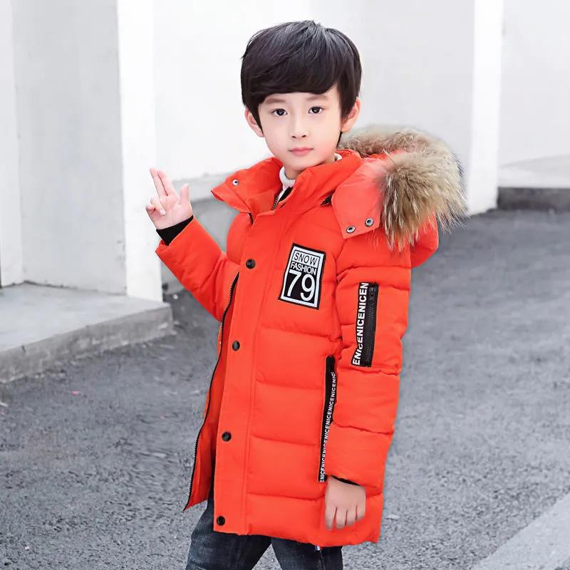 Picture of Boys' Cotton-padded 2021 New Thickened Warm Cotton-padded Coat Winter Mid-length Korean Style Children's Cotton-padded Coat Winter Coat Trendy