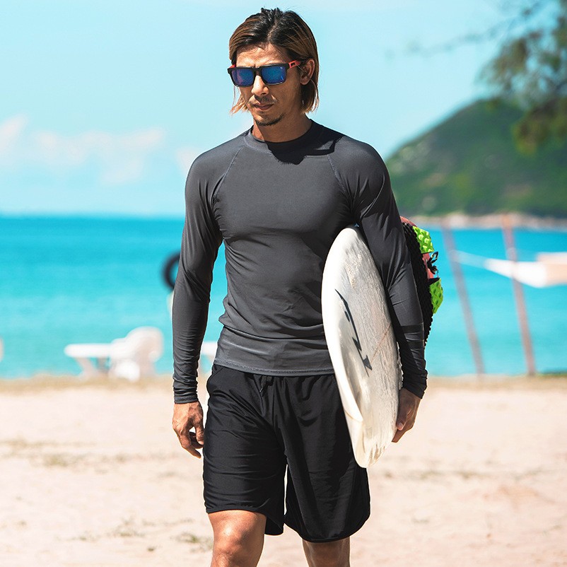 Wetsuit Men's Long-Sleeved Swimsuit Surfing Suit Jellyfish Suit Sun Protection Quick-Drying Pants Professional Snorkeling Swimsuit Hot Spring Equipment