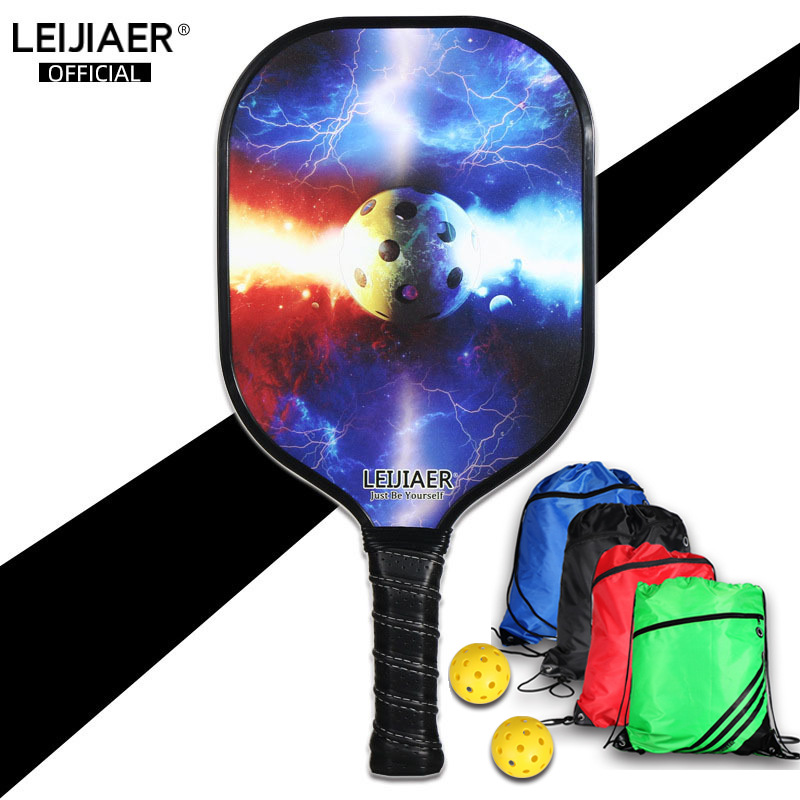 Picture of LEIJIAER Carbon Peak Rack Get 2 Ball Package Pickleball Paddle Fashion Sports Rack