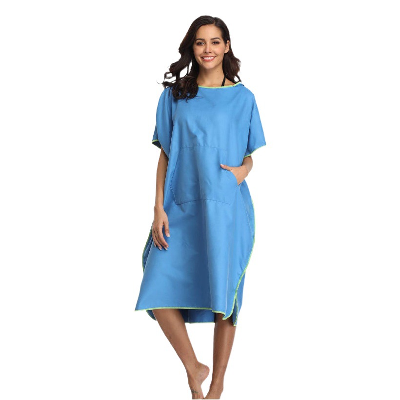Amazon Microfiber Beach Towel Wholesale Adult Quick-Drying Beach Bathrobe Cloak Hooded Bath Towel