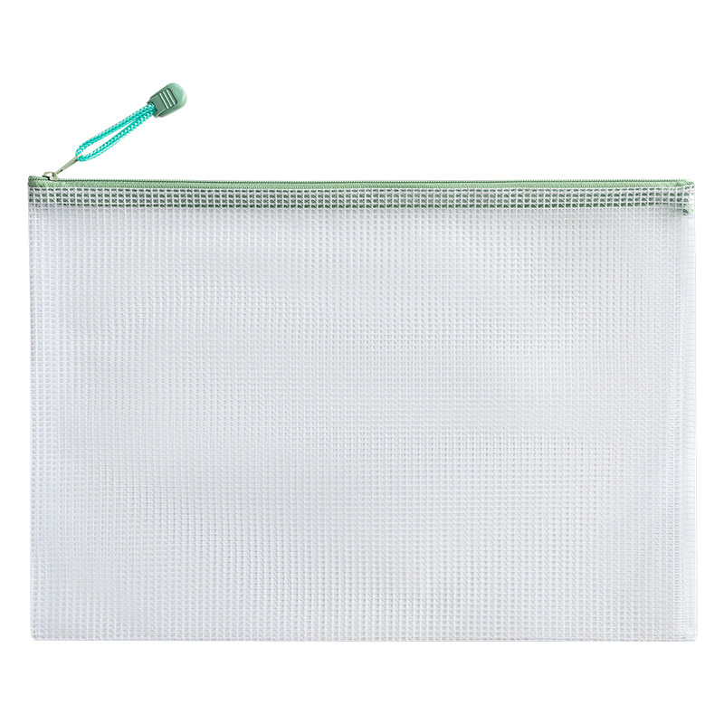Picture of A4 Thickened Grid Document Bag Student Subject Classification Bag PVC Transparent Waterproof Zipper Storage Bag Information Bag