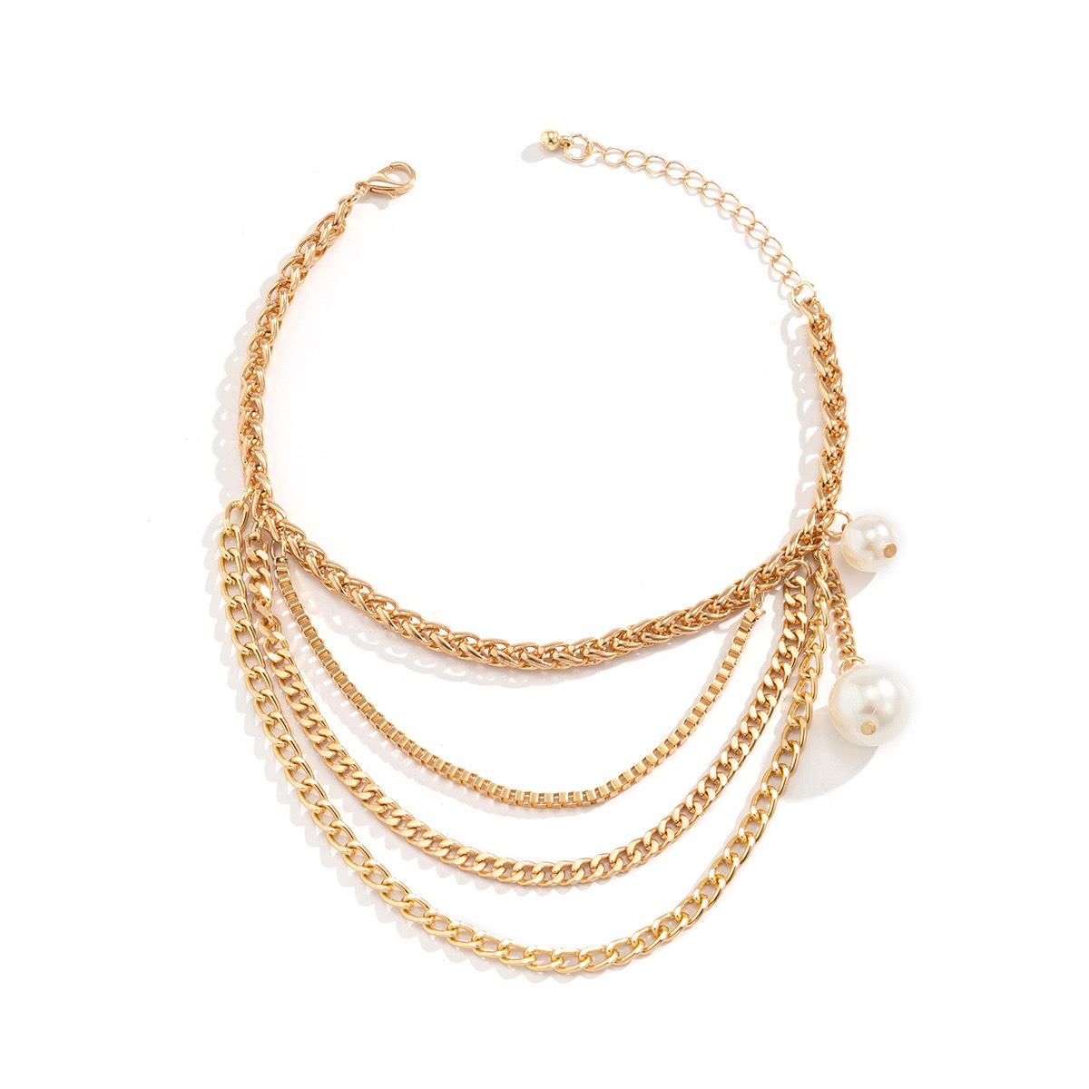 Picture of Cross-border Hot Selling Multi-layer Tassel Hip-hop Foot Chain Women's European and American Exaggerated Personality Geometric Metal Chain Shoe Chain Accessories