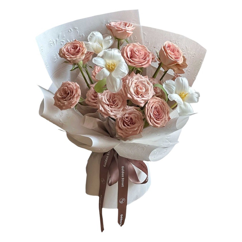 Flower Wrapping Paper Waterproof Thickened Art Paper Elena Embossed Fenghua Paper Wrapping Flower Material Wrapping Flower Paper Wholesale