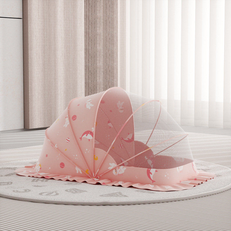 Picture of Baby Mosquito Net Cover for Crib, Baby Mosquito Protection Cover for Newborn Infants and Toddlers, Full Cover for Small Bed, Foldable and Portable